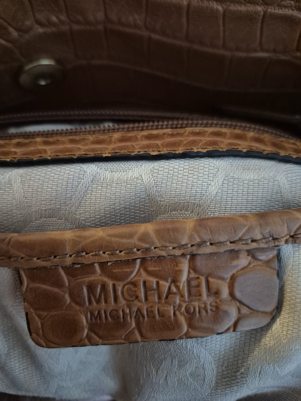 Michael Kors Large Brown Leather-Trim Zebra Print Tote. Nice & Clean Condition. - Picture 4 of 7
